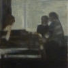 Im Cafe, 2016, ÖL/Lw.,40x50cm