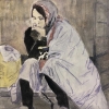 Frau auf der Strasse, 2022, 19x17cm